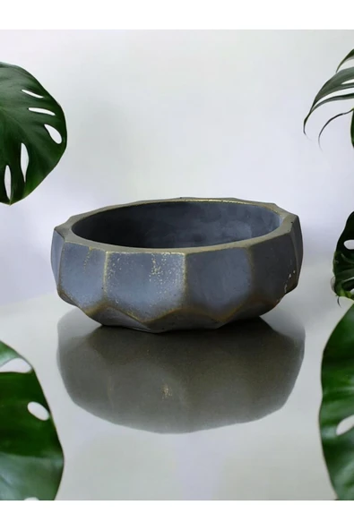 Brezilya Dizayn Taş Bonsai Aranjman ve Orkide Saksısı 01a