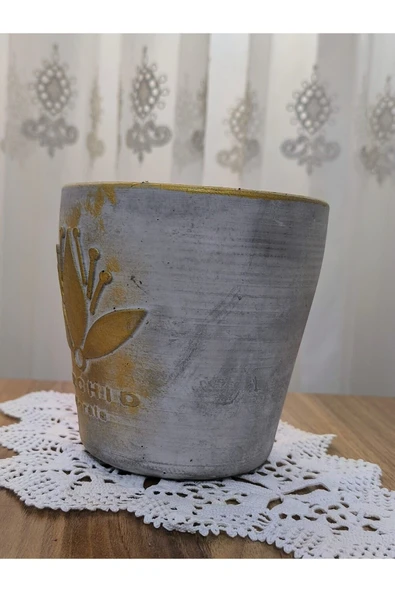 Beton Çiçek ve Bonsai Vazosu - Resim 3