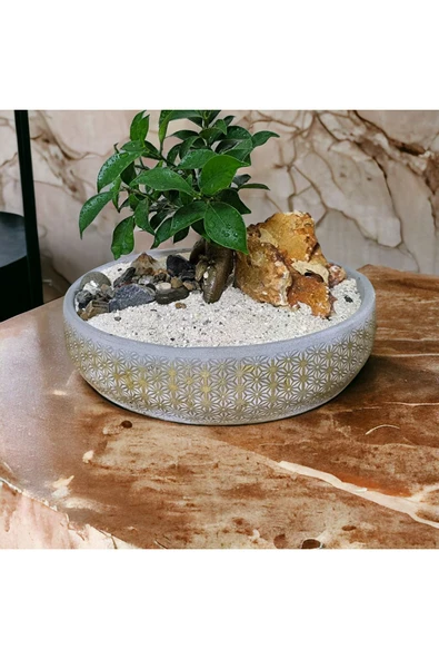 Hediyelik Bonsai Granit Çakıl Aranjmano - Resim 2