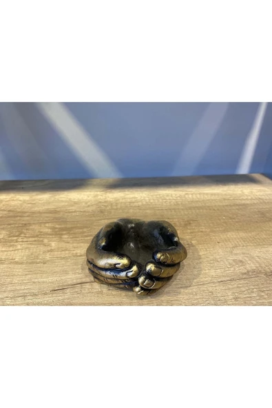 Avuç Saksı , Kase - Küçük Boy - Siyah