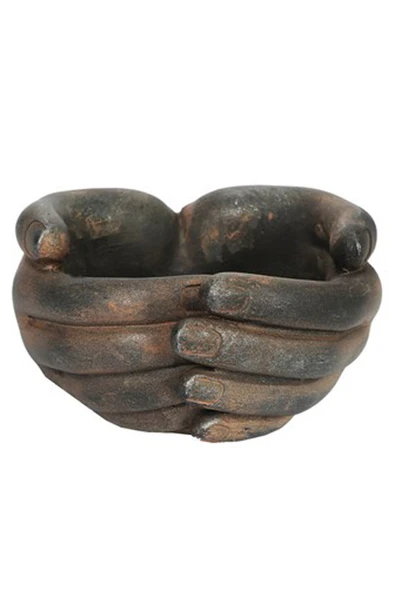 Eskitme El Vazo Dekoratif Avuç Şekilli Saksı ürün görseli