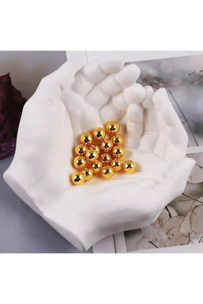 Handmade Doğal Beton El, Avuç Dekoratif Kase, Saksı, Takı,kartvizit Vs. Çok Amaçlı Organizer - 5