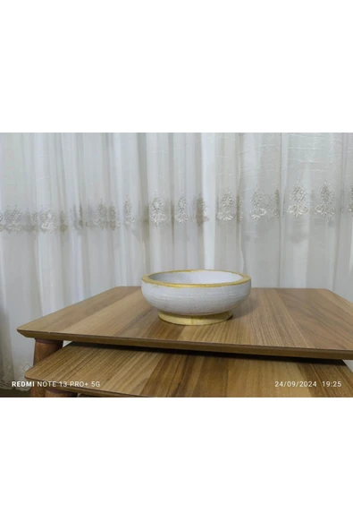 Riyad Dizayn Çift Taban Taş Vazo Aranjman Bonsai ve Orkide Saksısı - Resim 2