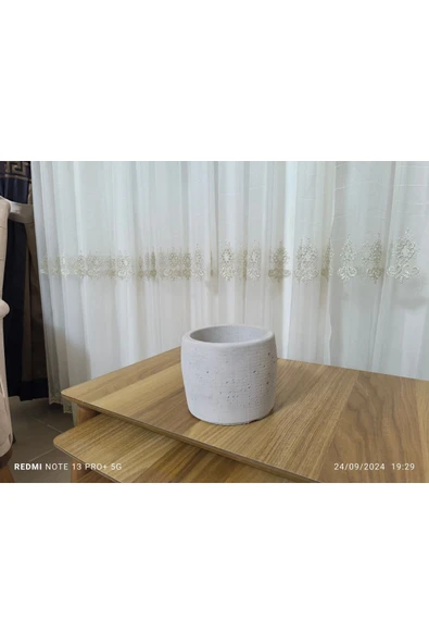 Basra Dizayn Taş Vazo Aranjman Bonsai ve Orkide Saksısı - Resim 4