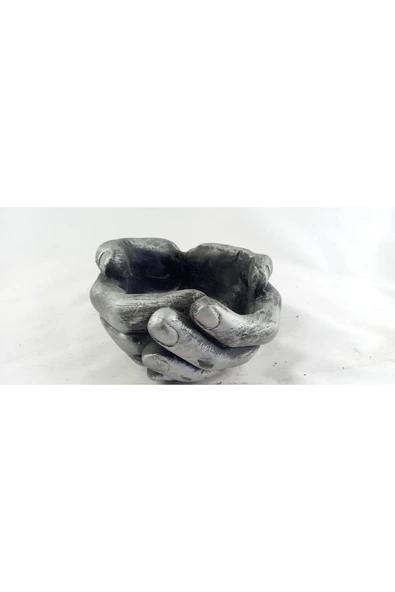 Avuç Içi Saksı Gümüş - Resim 2