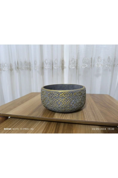 Tebriz Dizayn Taş Vazo Aranjman Bonsai ve Orkide Saksısı ürün görseli 1