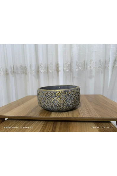 Tebriz Dizayn Taş Vazo Aranjman Bonsai ve Orkide Saksısı - Resim 5