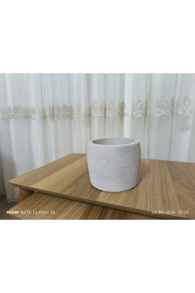 Basra Dizayn Taş Vazo Aranjman Bonsai ve Orkide Saksısı ürün görseli 1