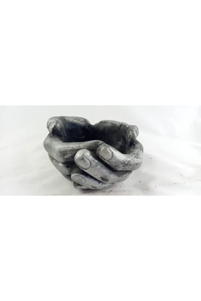 Avuç Içi Saksı Gümüş - Resim 3