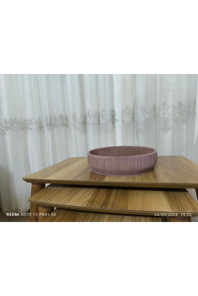 Taif Dizayn Çift Taban Taş Vazo Aranjman Bonsai ve Orkide Saksısı ürün görseli