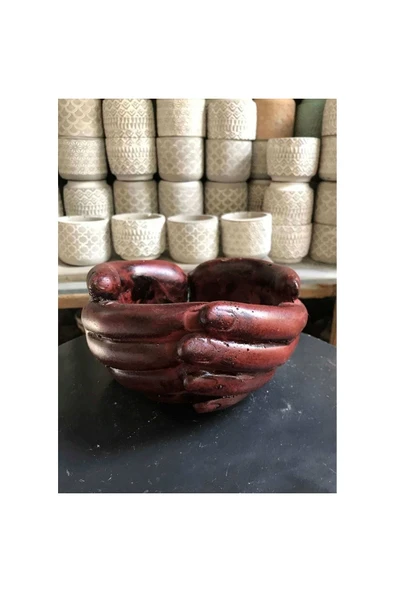 Avuç Beton Saksı - Resim 2