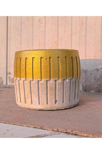 Saf Beton çiçek ve orkide saksısı no2 - Resim 2