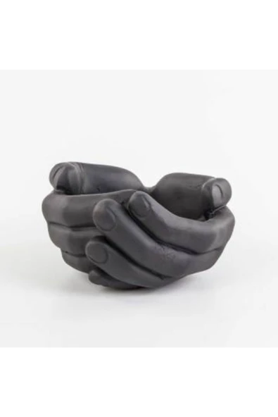 Avuç Içi Şeklinde Siyah Saksı - Resim 2