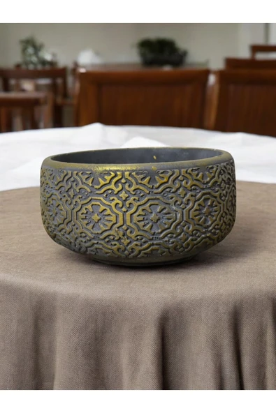 Aranjman Orkide ve Bonsai Saksısı 20*12 ila 15 cm Beton - Resim 2