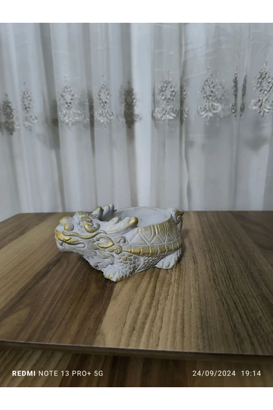 Beyaz Ejder Dizayn  Tabaklı Taş Vazo Aranjman Bonsai ve Orkide Saksısı - Resim 2