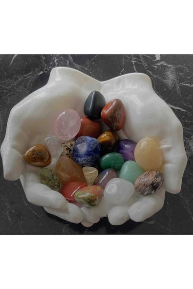 Handmade Doğal Beton El, Avuç Dekoratif Kase, Saksı, Takı,kartvizit Vs. Çok Amaçlı Organizer - 7