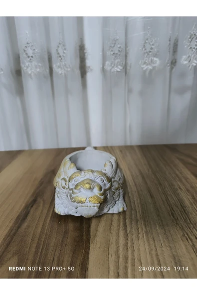 Beyaz Ejder Dizayn  Tabaklı Taş Vazo Aranjman Bonsai ve Orkide Saksısı ürün görseli