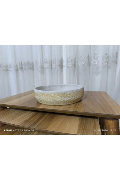 Medine Dizayn Taş Vazo Aranjman Bonsai ve Orkide Saksısı - Resim 5