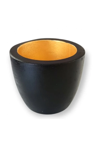 Saksı - Siyah Gold Kaktüs Saksı Beton Saksı Çiçek Saksısı Sükulent Saksısı ürün görseli 1