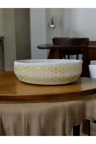 Beton Aranjman Orkide ve Bonsai Saksısı 25*8 cm ürün görseli 1