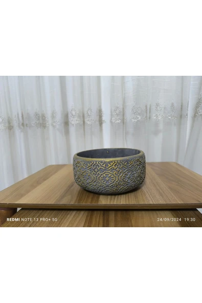 Tebriz Dizayn Taş Vazo Aranjman Bonsai ve Orkide Saksısı - Resim 2