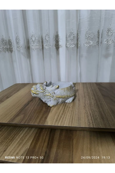 Beyaz Ejder Dizayn  Tabaklı Taş Vazo Aranjman Bonsai ve Orkide Saksısı - Resim 4