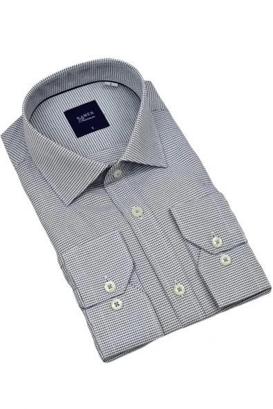 Erkek Klasik Kazayağı  Uzun Kol Gömlek 3748 BGL-ST04396 - Resim 3