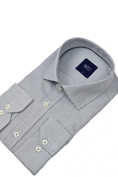 Erkek Klasik Kazayağı  Uzun Kol Gömlek 3748 BGL-ST04396 - Resim 5