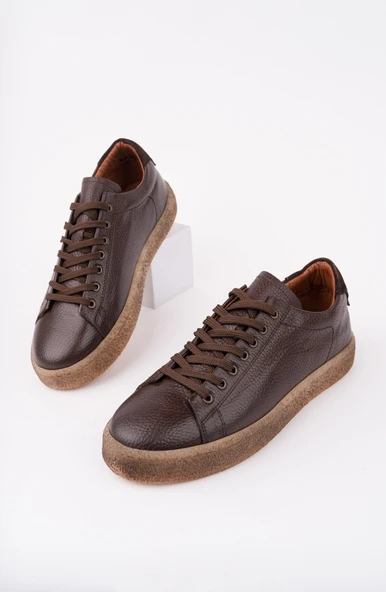 Muggo THOMAS Bağcıklı Hakiki Deri Erkek Günlük Sneaker Spor Ayakkabı - 10