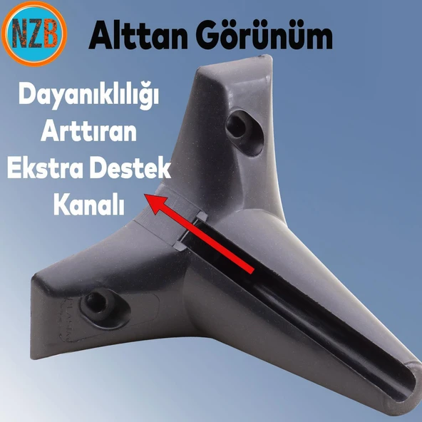 Mobilya Kanepe Koltuk Tv Ünitesi Baza Yükseltici Ayağı Ayakları 12 Cm Siyah Ayak 4 Adet - Resim 3