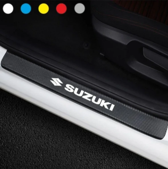 Suzuki İçin ÖZEL uyumlu  Oto Kapı eşikleri Sticker Karbon 4 Adet