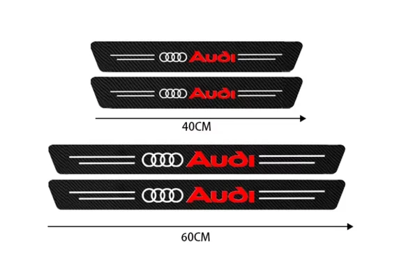 Audi A8 İçin ÖZEL uyumlu Oto Kapı eşikleri Sticker Karbon 4 Adet - 2