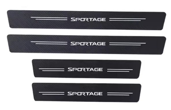 Kia Sportage İçin ÖZEL uyumlu Oto Kapı eşikleri Sticker Karbon 4 Adet - 2