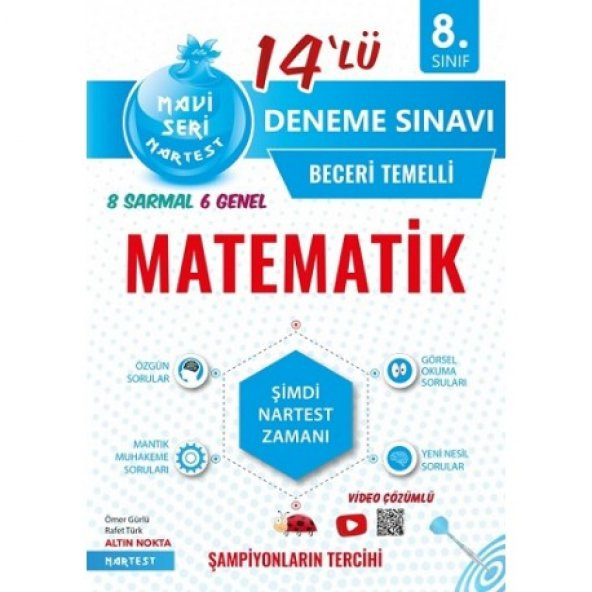 Nartest Yayınevi 8. Sınıf 14 Lü Matematik Mavi Seri Deneme - 1