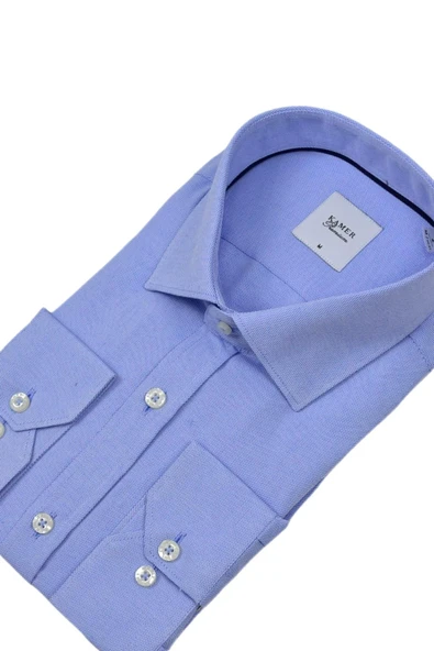 Erkek Klasik Uzun Kol Armürlü Gömlek 3745 BGL-ST04390 - Resim 5