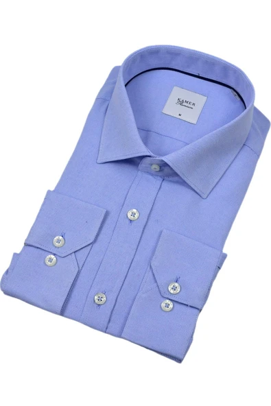 Erkek Klasik Uzun Kol Armürlü Gömlek 3745 BGL-ST04390 - Resim 2