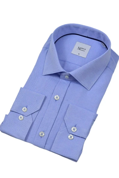 Erkek Klasik Uzun Kol Armürlü Gömlek 3745 BGL-ST04390 - Resim 4