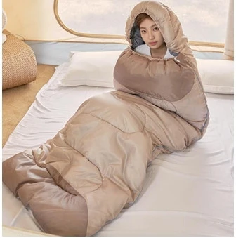 Çadır, Outdoor, Dış Mekan 0 °C / -5 °C Çok Mevsimli Uyku Tulumu - Bej - 4