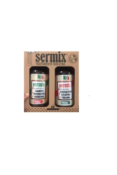 SERMİX Italyan Jel Keratin Set 1000ml 1000ml Kalıcı Düzleştirici Ve Yanmış Yıpranmış Saçlar Için Onarıcı - 3