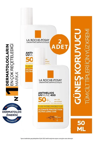 La Roche Posay Anthelios UVmune 400 Invisible Fluid SPF50+ 50 ml 2 Adet