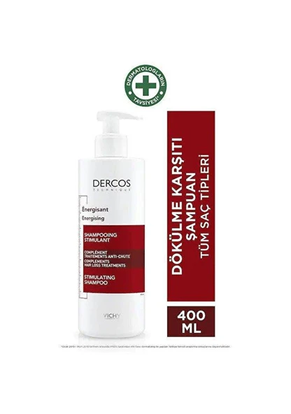 Dercos Energisant Saç Dökülmesine Karşı Tamamlayıcı Şampuan 390 ml 8690595028057