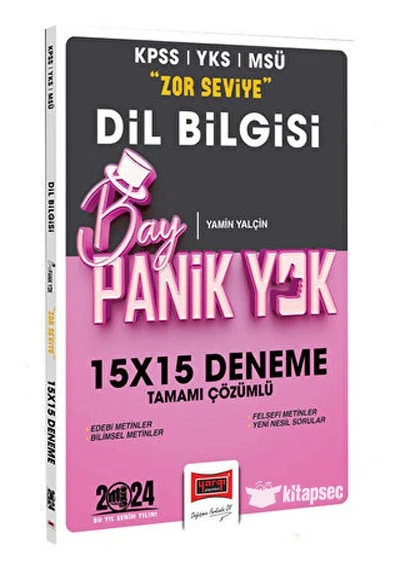 2024 KPSS YKS MSÜ Bay Panik Yok Dil Bilgisi Zor Seviye Tamamı Çözümlü 15x15 Deneme Yargı Yayınevi