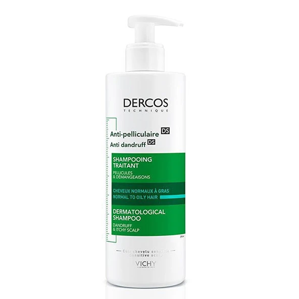 Vichy Dercos Normal-Yağlı Saçlar İçin Kepek Önleyici Şampuan 390 ml