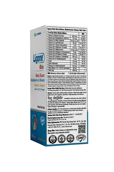 Ligone Kids Beta Glucan Balık Yağ Multivitamin Şurup 150ml - Resim 2