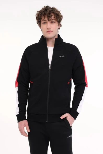 Lumberjack ML MATTE 18ITL426 5FX 101940292 Erkek Eşofman Üstü Siyah S-XXL