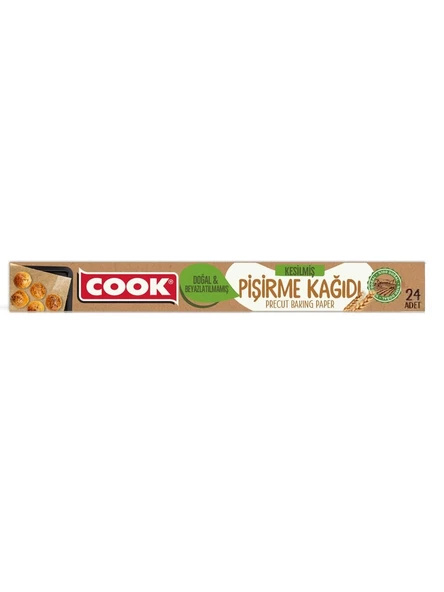 Cook Dogal Kesilmiş Pişirme Kağıdı 24 Yaprak x 4 adet