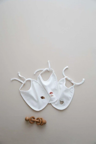 3lü Biyeli Bebek Önlüğü 0-3 Ay Model 1