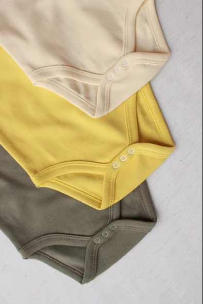 3lü Basic Kısa Kollu Çıt Çıtlı Body Zıbın Model 8 - 7