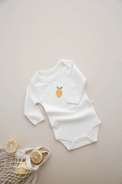 3lü Nakışlı Çıt Çıtlı Uzun Kollu Body-zıbın Model 3 - 9