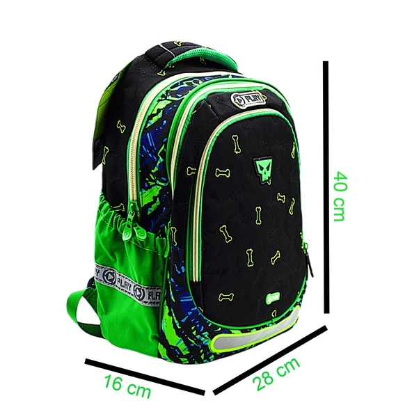 Sentor Maxx Bone 3 Bölmeli Okul Sırt Çantası Siyah (161837) - Resim 2